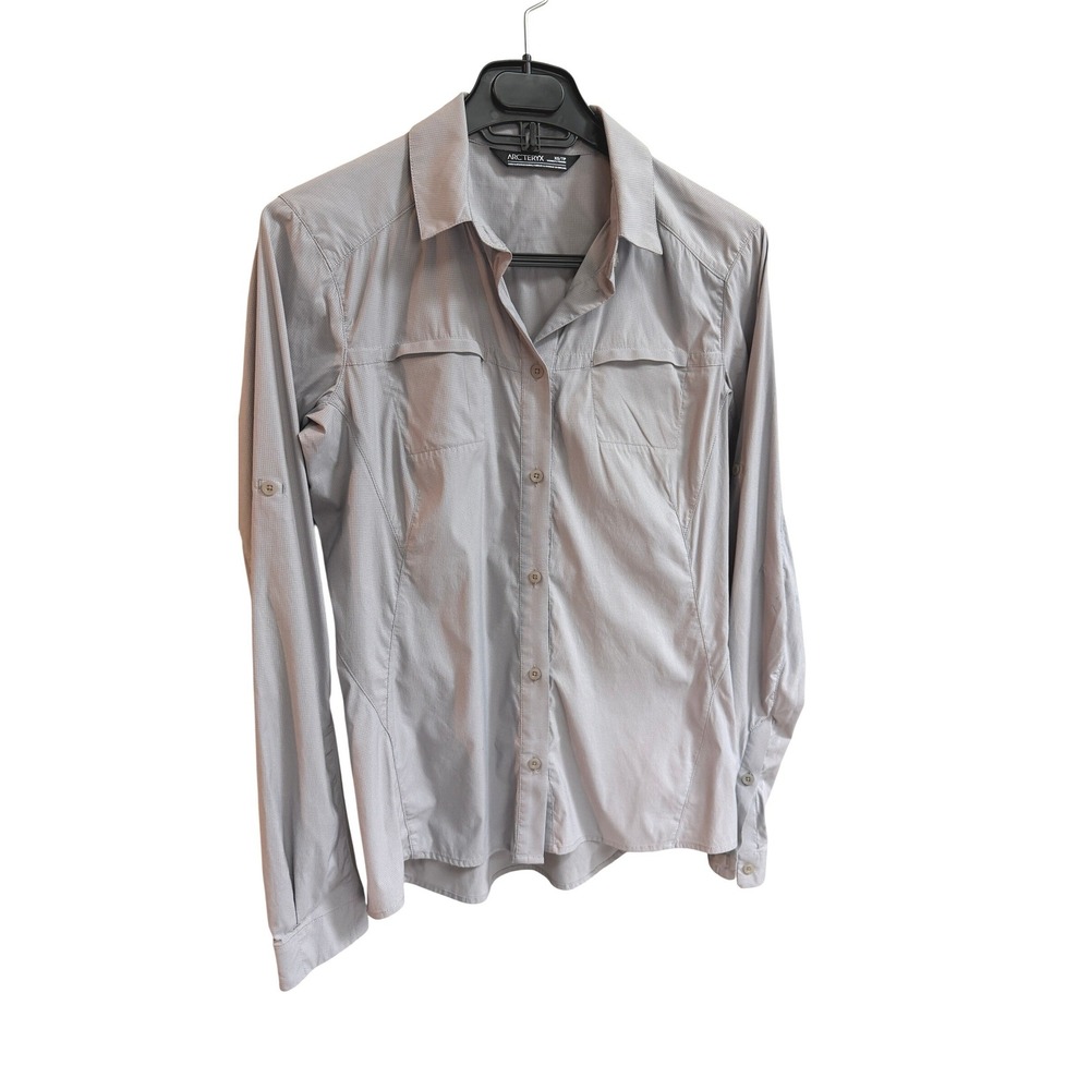 Arc'teryx Fernie LS Shirt Gray Grid Hiking Technical Button Up XS Gorpcore